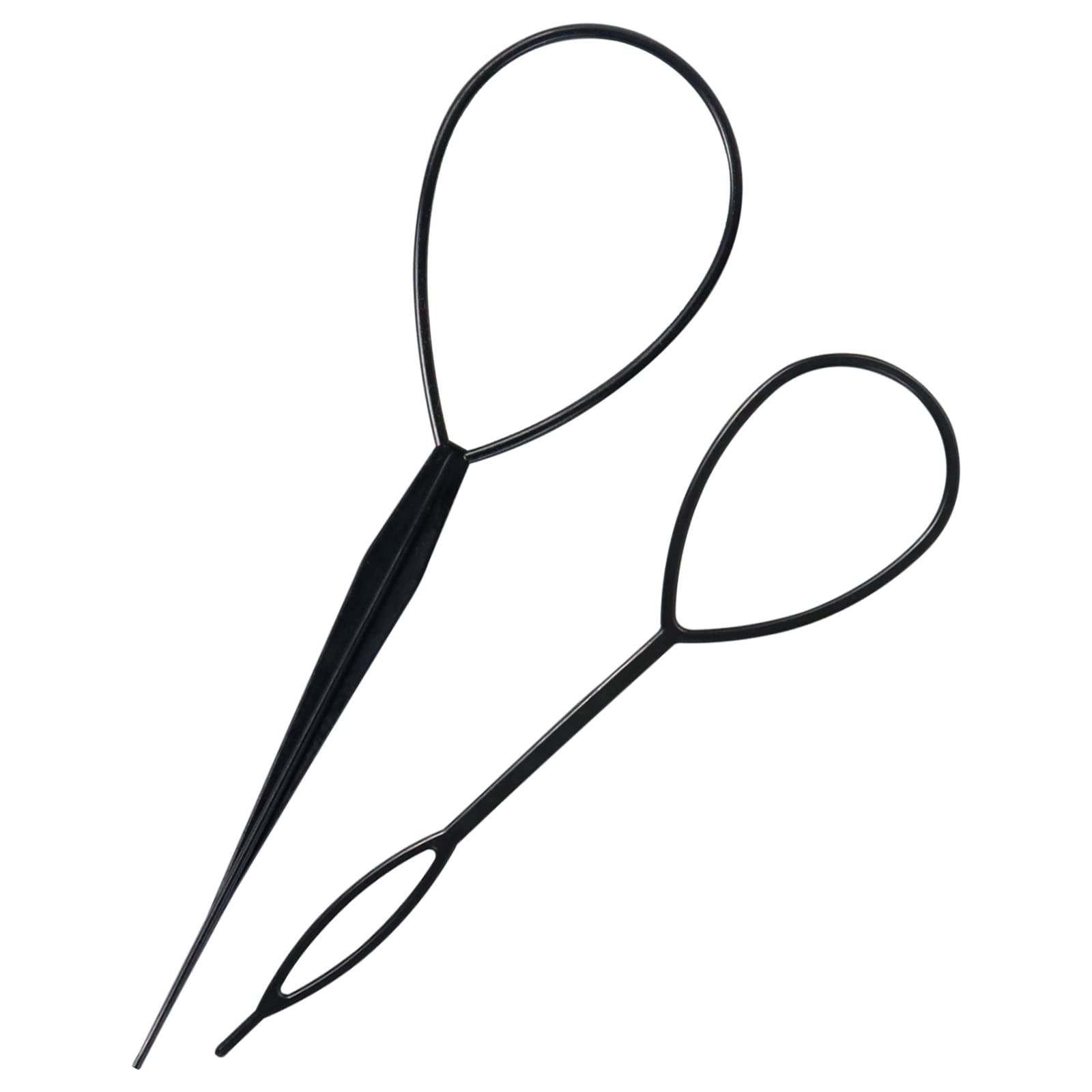Sularpek Hair Looping Tool Set - 2 Pack Durable French Braid Tail Tool for Women & Girls - Perfect for Styling Ponytails, Braids & Updos - Black (Ideal for Parties, Weddings & Everyday Hairstyles)