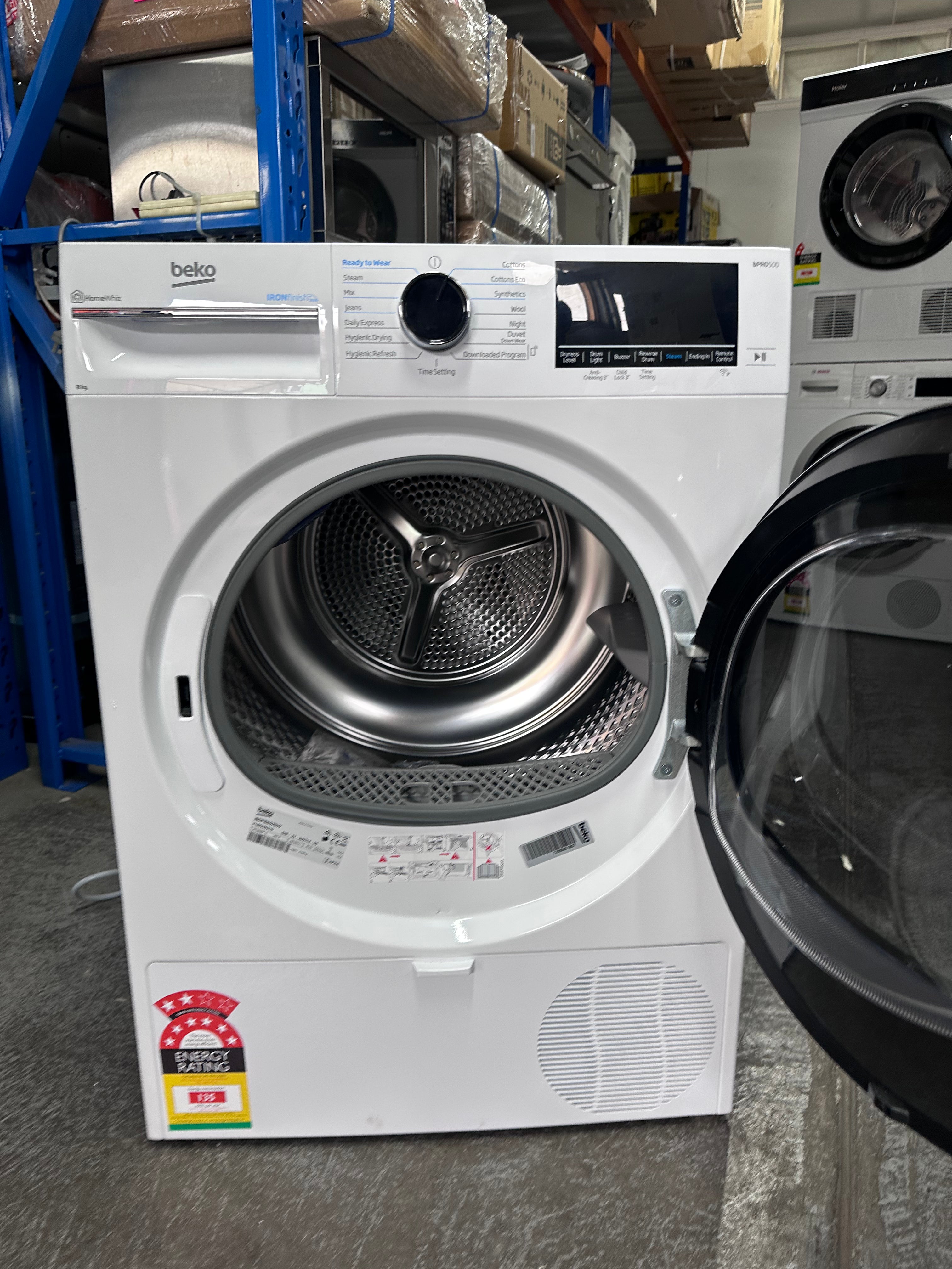 Beko BDPB802SW 8kg Heat Pump Dryer - Energy Efficient White Laundry Dryer (Factory Second) | Perfect for Apartments, Small Homes & Eco-Friendly Living