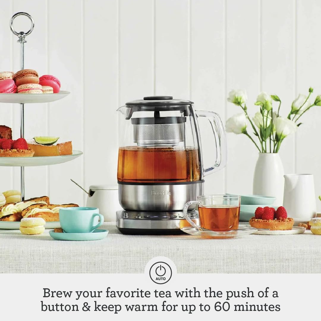 Breville the Tea Maker Electric Kettle - Brushed Stainless Steel, Automatic Tea Brewing, Temperature Control - Perfect for Home, Office & Tea Lovers