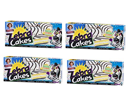 Little Debbie Zebra Cakes - 10 Count Box | Delicious Vanilla Snack Cakes with Chocolate Swirls | Perfect for School Lunches, Office Snacks & Party Treats