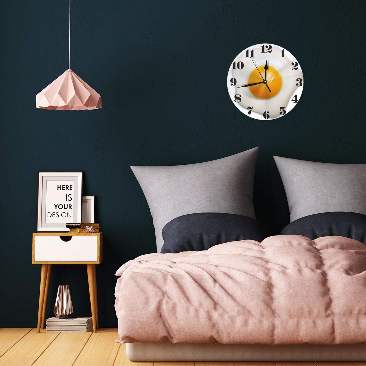 KiuLoam Silent Non-Ticking Round Wall Clock - Battery Operated, Easy to Read Decorative Clock for Home, Office, School & Kitchen | Perfect for Students, Cooking Timer & Modern Wall Art Decor