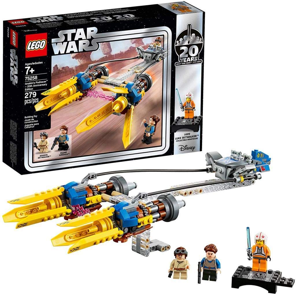 LEGO Star Wars Anakin's Podracer 20th Anniversary Edition - Buildable Skywalker Episode I Racer Toy with Luke Skywalker Minifigure (75258) | Collectible Model Kit for Kids & Adults, Perfect for Display & Play | Star Wars Gift for Fans & Collectors