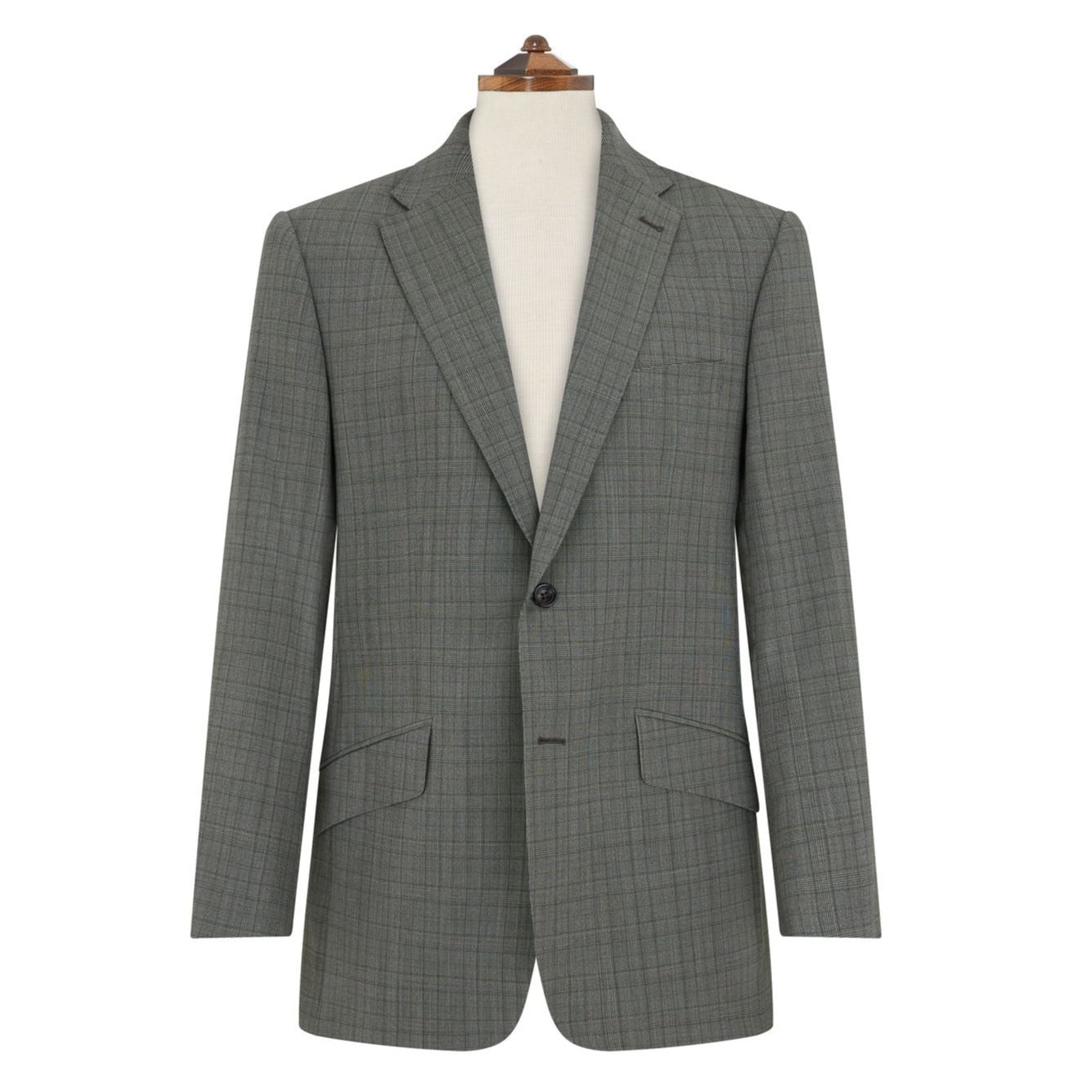 Kilburn Pale Green Prince of Wales Check Wool Suit for Men | Premium Business & Wedding Attire | Formal Office Wear & Special Occasion Outfit