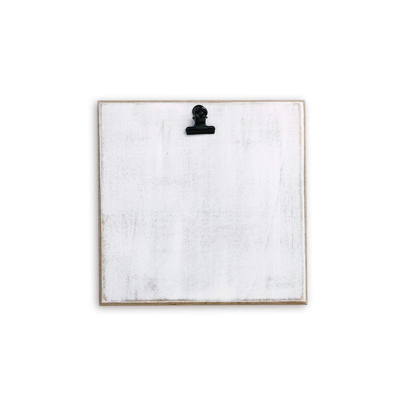 DEMDACO 8.5 Inch Square Photo Frame Holder - Rustic Wooden Wall Art Decor for Home & Office - Perfect for Displaying Family Photos, Wedding Pictures, and Artwork