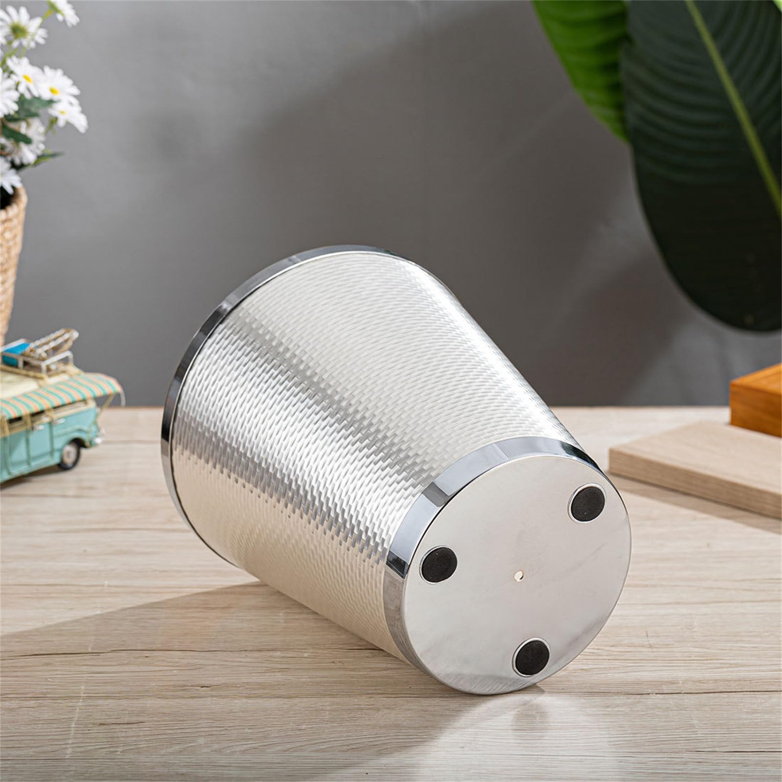 Multipurpose Metal Garbage Can & Plant Holder - Durable Waste Bin & Decorative Flower Pot for Home, Office, Garden | Perfect for Trash Disposal & Indoor/Outdoor Gardening