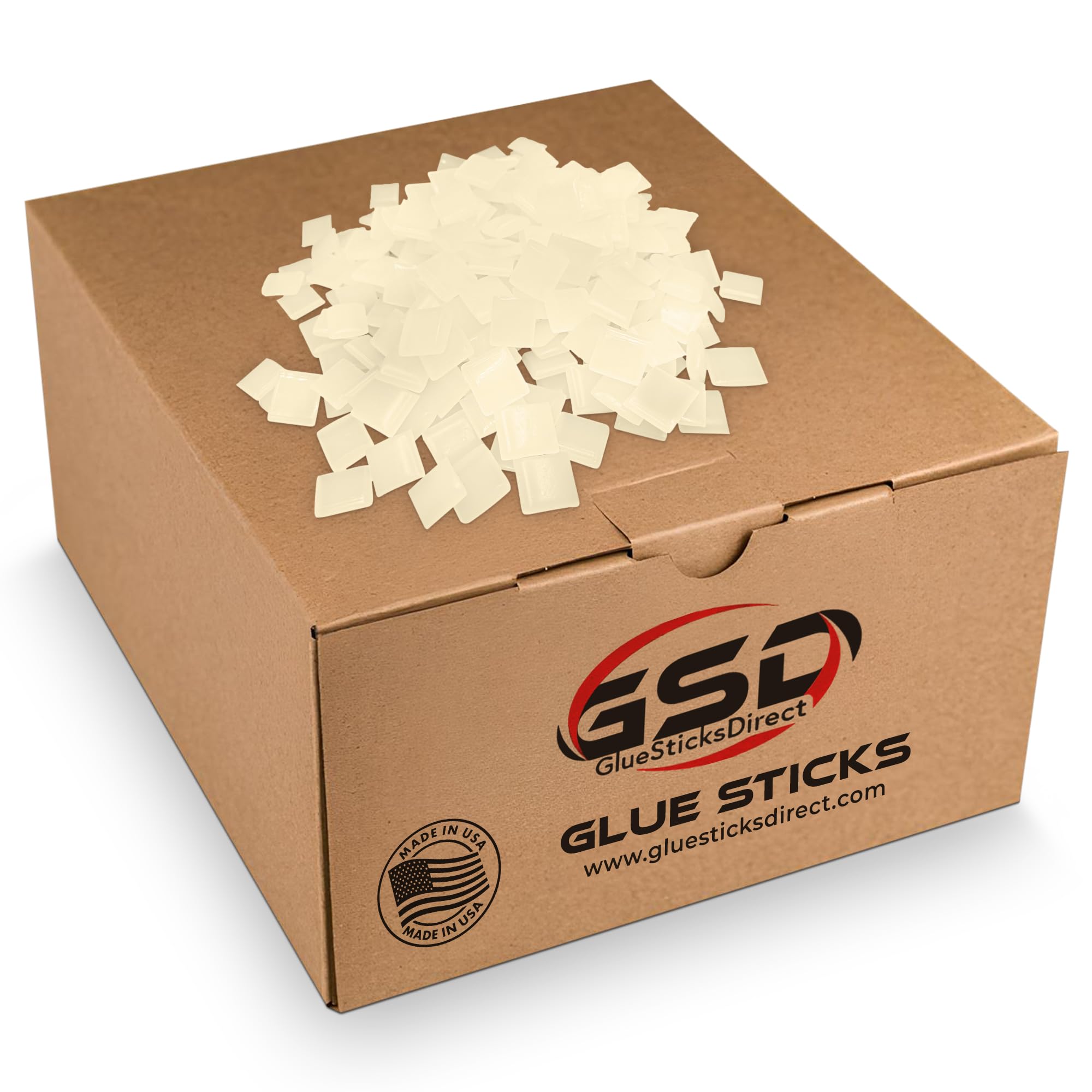 Wholesale® Pan Glue Hot Melt Glue Chips - 25 lbs Bulk High-Speed Cool Temperature Adhesive for Board & Paper Stock - Made in USA - Perfect for Packaging, Bookbinding & DIY Crafts