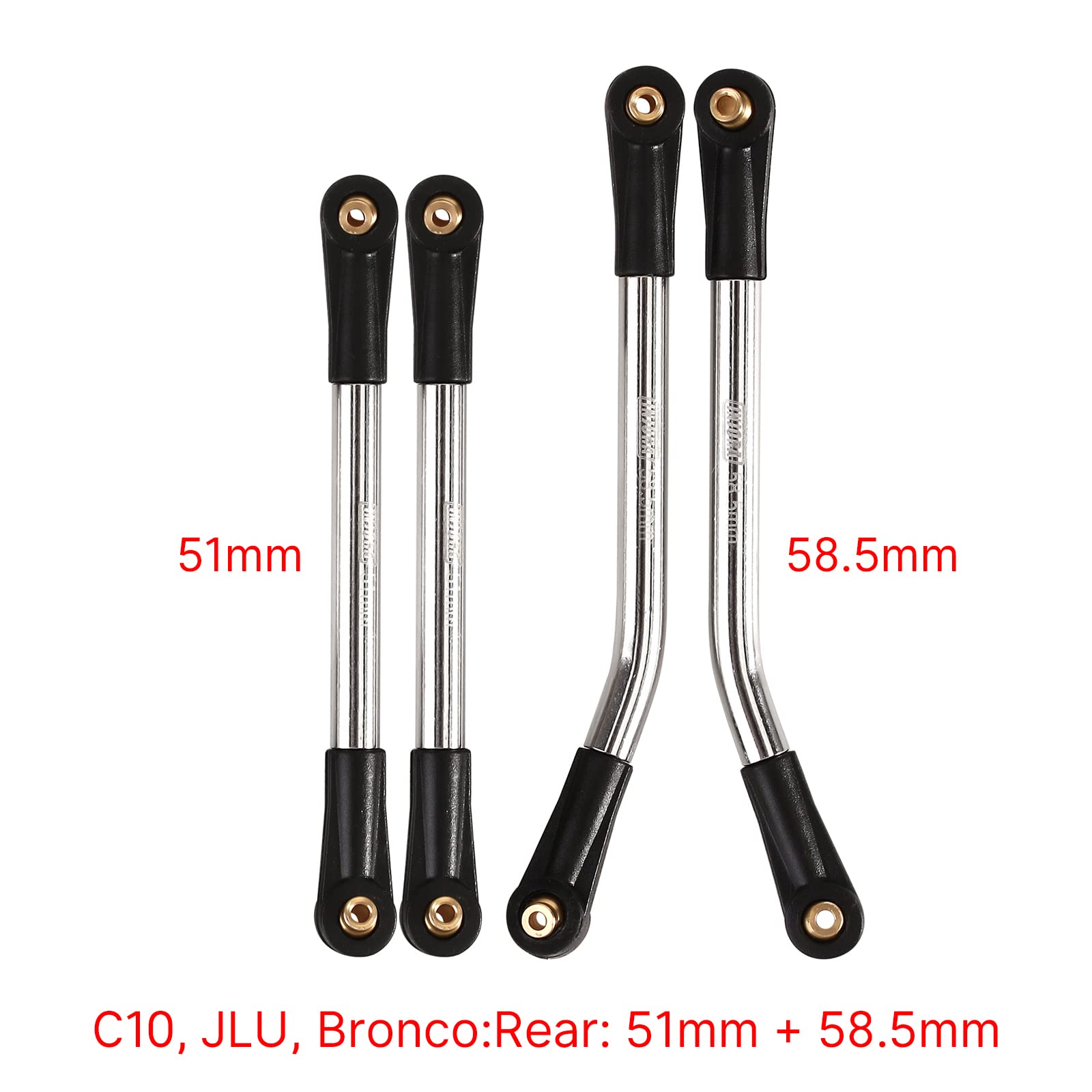 INJORA High Clearance Links Kit for Axial SCX24 C10 JLU Bronco AXI00006 - 1/24 Scale RC Crawler Car Upgrade Parts - Perfect for Off-Road Trails and Rock Crawling