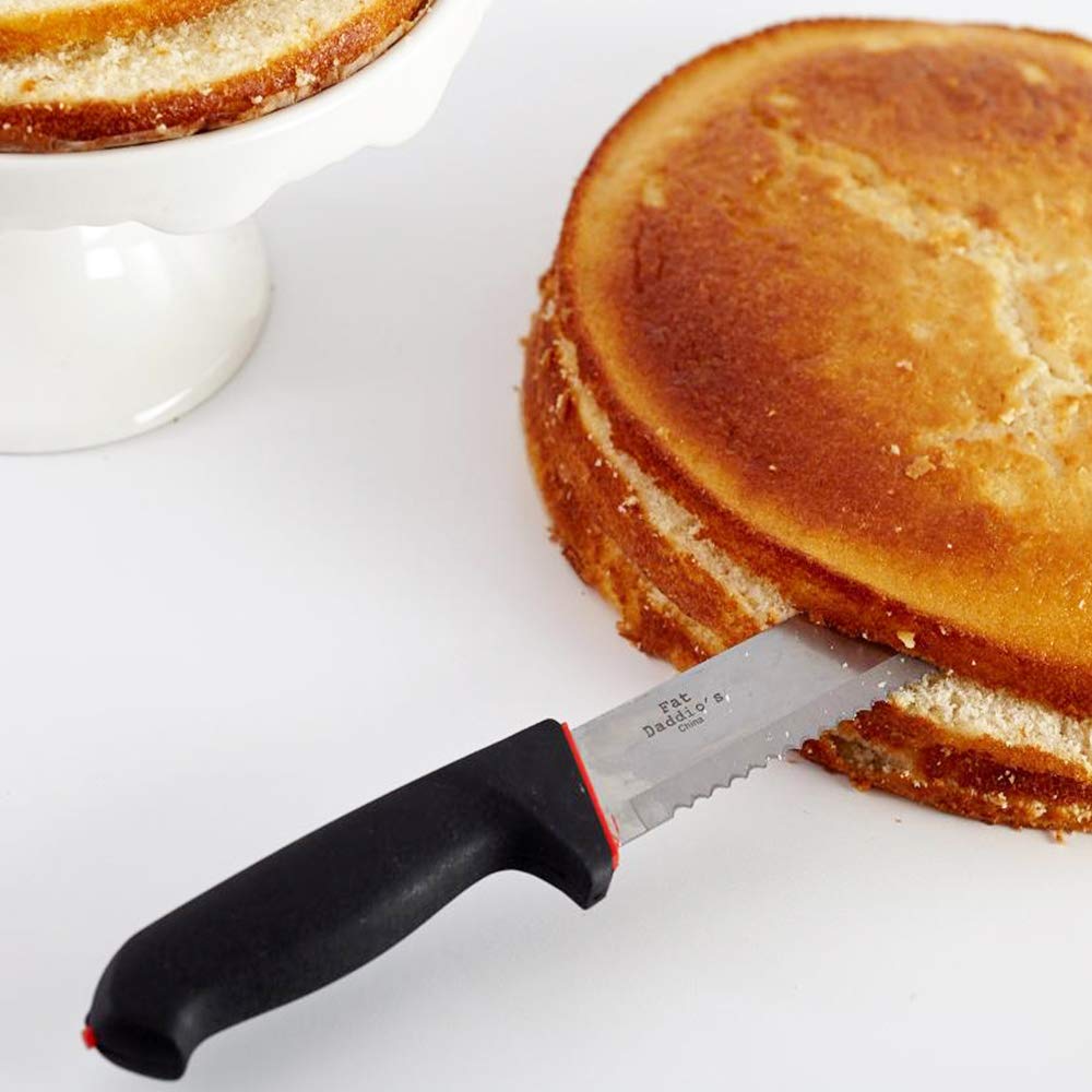 Fat Daddio's CK-10 Professional Bread & Cake Knife - Stainless Steel Blade for Slicing Bread, Cakes & Pastries - Perfect for Home Bakers & Professional Chefs