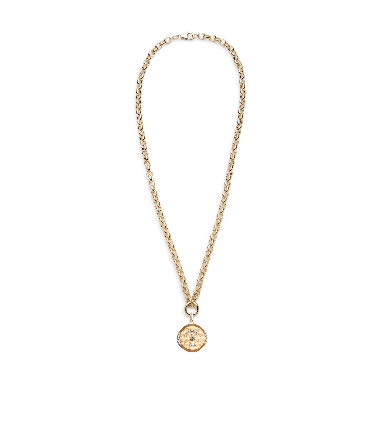 Pause Internal Compass Heavy Open Belcher Chain Necklace - Vintage Chunky Gold Chain Jewelry for Women, Layered Necklace for Boho Style & Everyday Wear