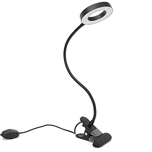 Foldable USB Clip Desk Lamp - Adjustable LED Reading Light with Flexible Gooseneck for Work, Study, Microblading & Manicure | Perfect for Office, Bedroom, Dorm Room & Craft Table