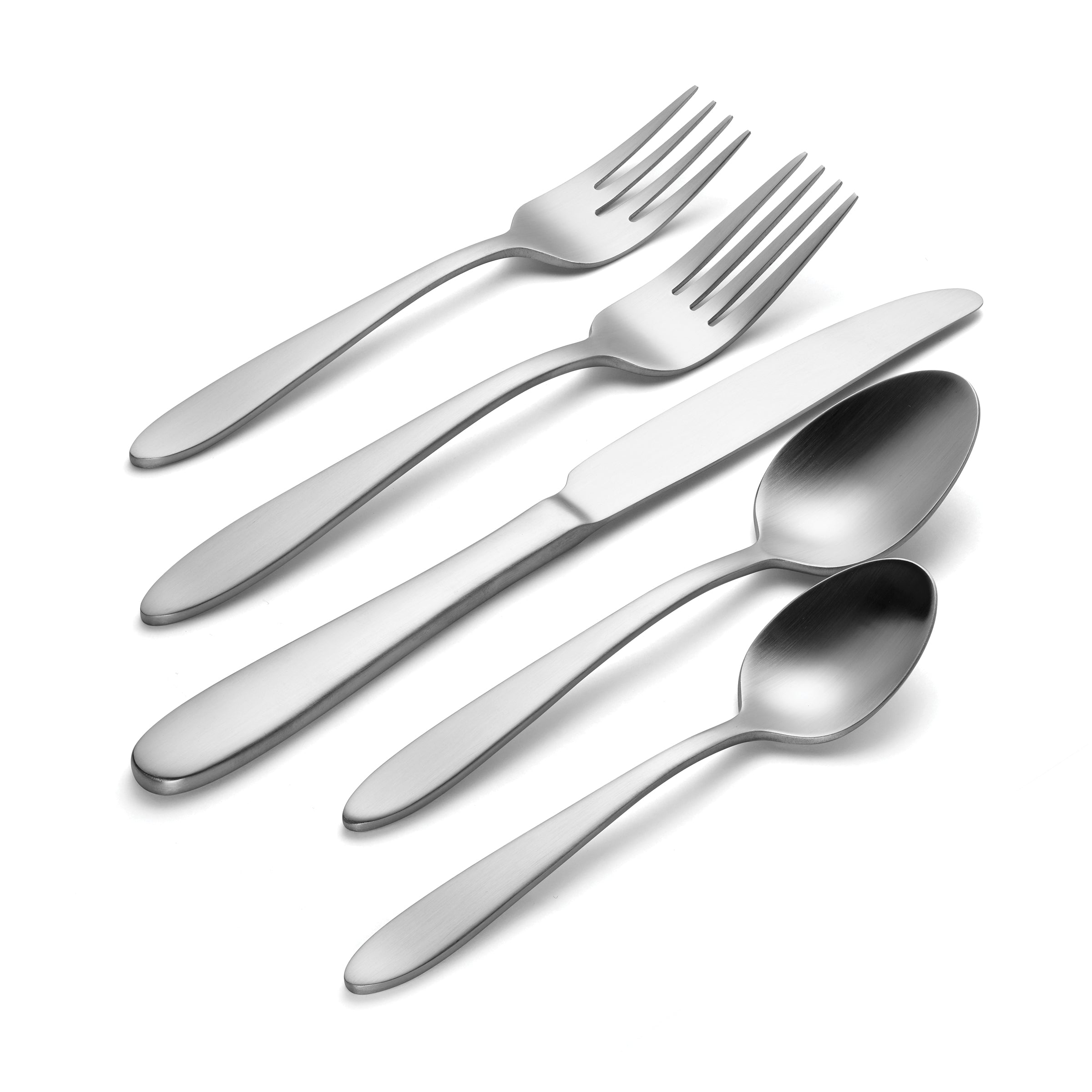 Mooncrest 20-Piece Stainless Steel Satin Flatware Set - Elegant Silverware for Fine Dining, Wedding Registry & Holiday Entertaining