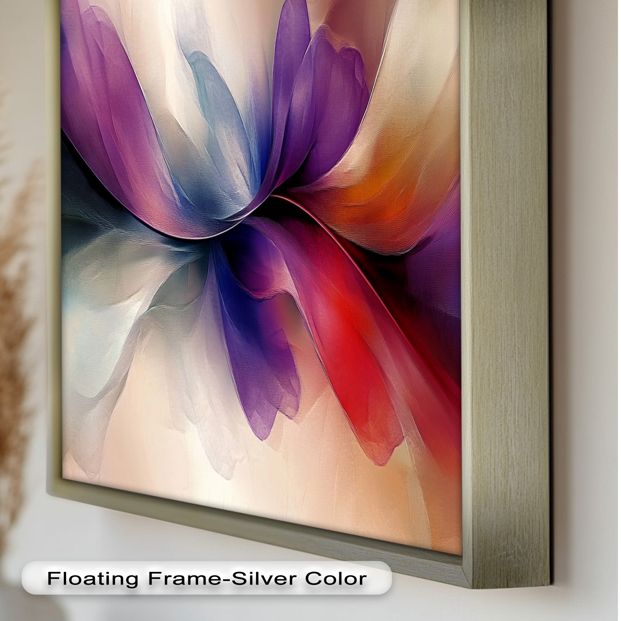 Abstract Floral Flow - Vibrant Modern Oil Painting Wall Art for Living Room, Bedroom & Office Decor