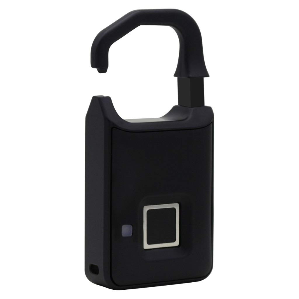 FETION Smart Fingerprint Padlock - USB Rechargeable, IP65 Waterproof, Anti-Theft Security Lock for Doors, Luggage & Storage Cases | Keyless Entry with Fingerprint Technology | Ideal for Home, Travel & Outdoor Use