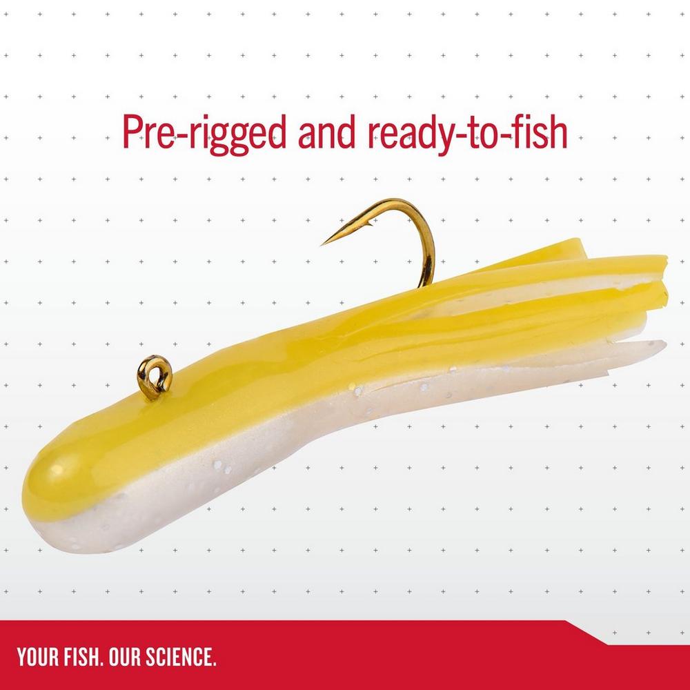 Berkley PowerBait Pre Rigged Atomic Tubes Fishing Lures - 5 Pack for Bass, Trout & Panfish - Perfect for Freshwater & Saltwater Fishing