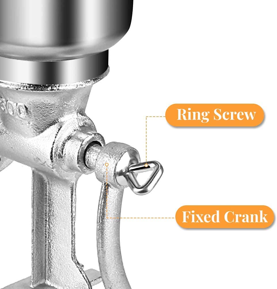 Premium Hand Crank Grain Mill - Manual Corn Grinder with Table Clamp | Aluminum Alloy Wheat, Nut & Coffee Grinder for Home Kitchen & Commercial Use | Perfect for Fresh Flour, Coffee Beans & Spice Grinding at Home, Bakery or Cafe