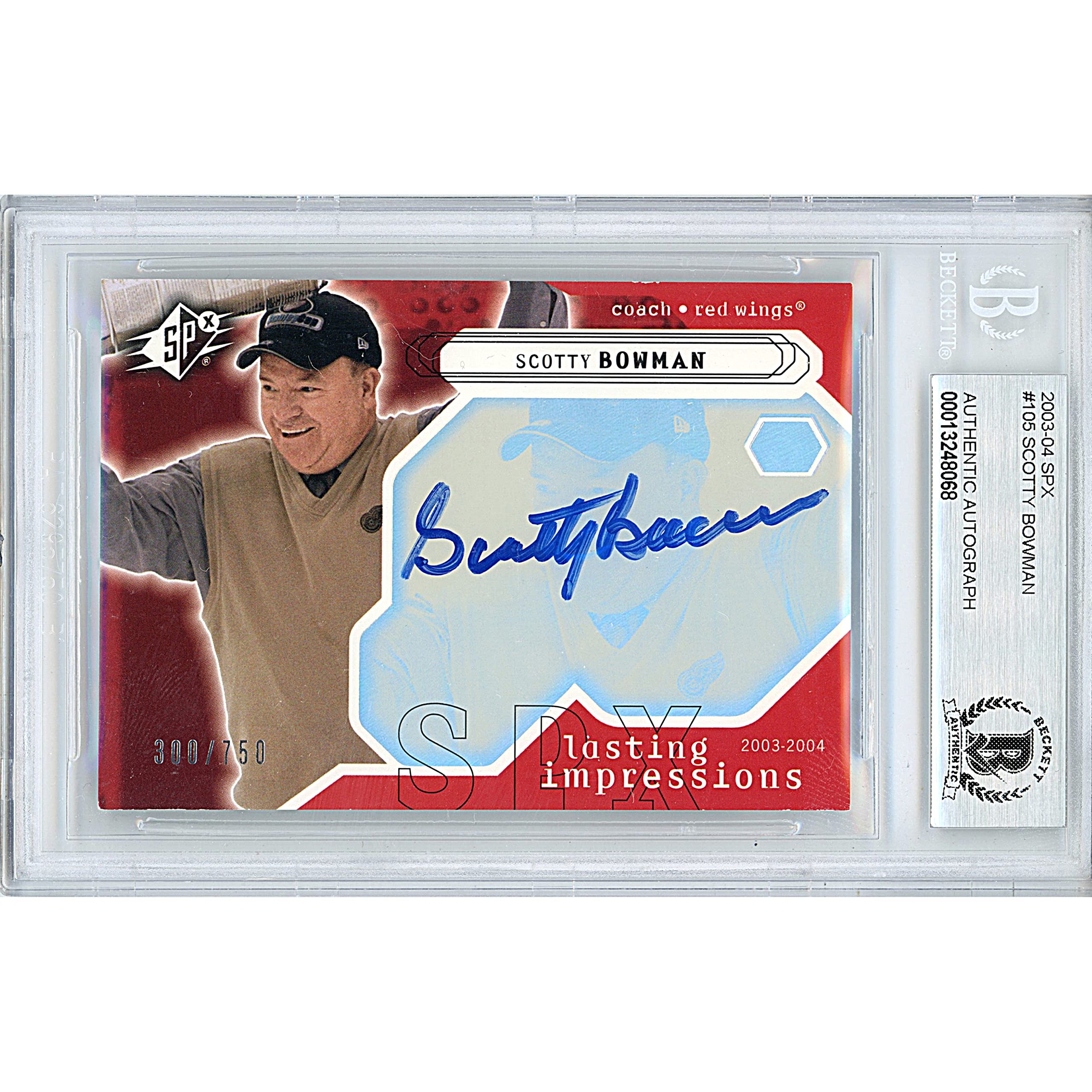 Scotty Bowman Autographed 2003-2004 Upper Deck SPX Hockey Card - Beckett BAS Certified - Detroit Red Wings Memorabilia - Perfect for NHL Collectors and Hockey Fans Display
