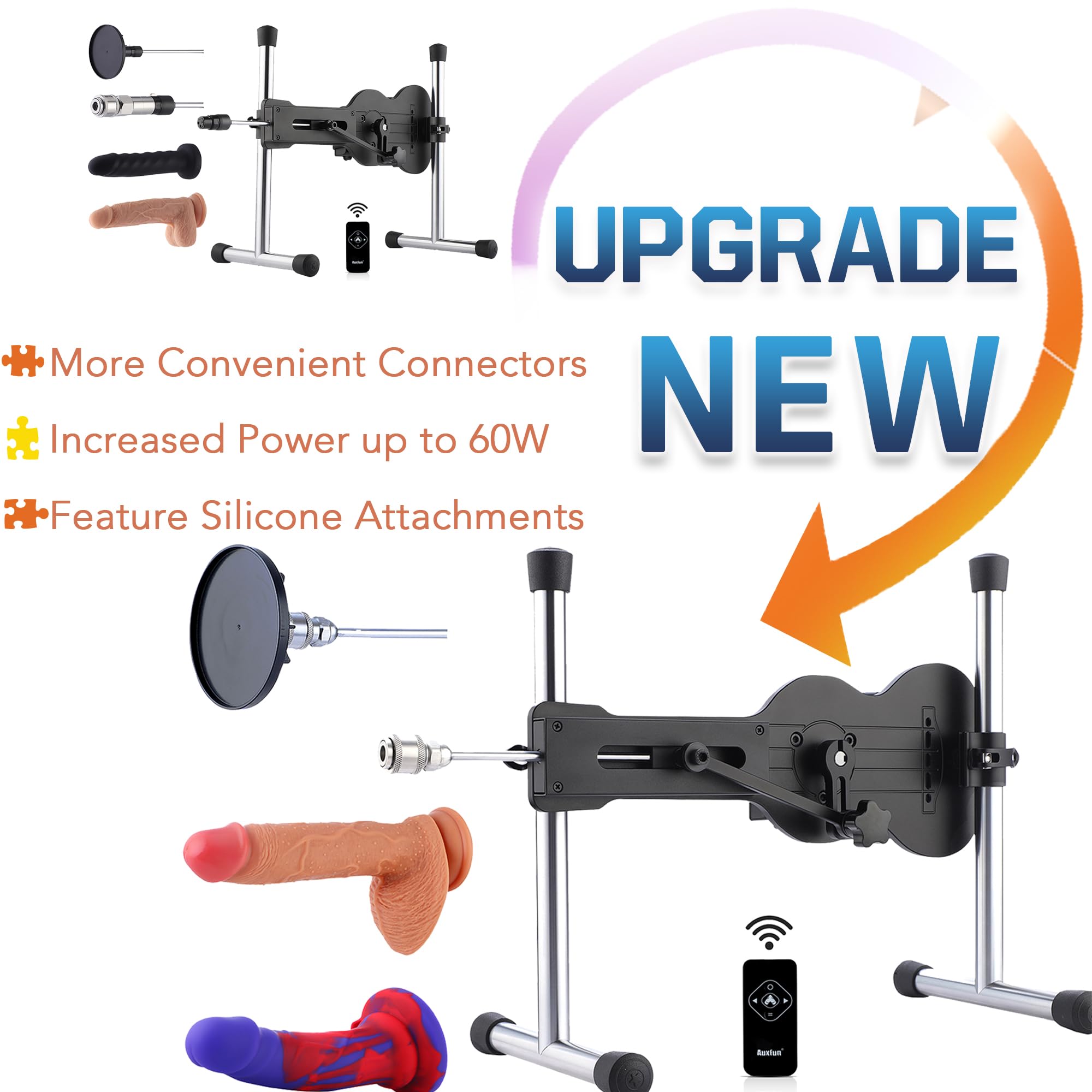 Premium Sinloli Sex Machine - Upgraded Wireless Remote Controlled Thrusting Love Device with Multiple Silicone Attachments for Couples & Solo Play | Perfect for Bedroom Fun, Adult Entertainment & Spicing Up Relationships