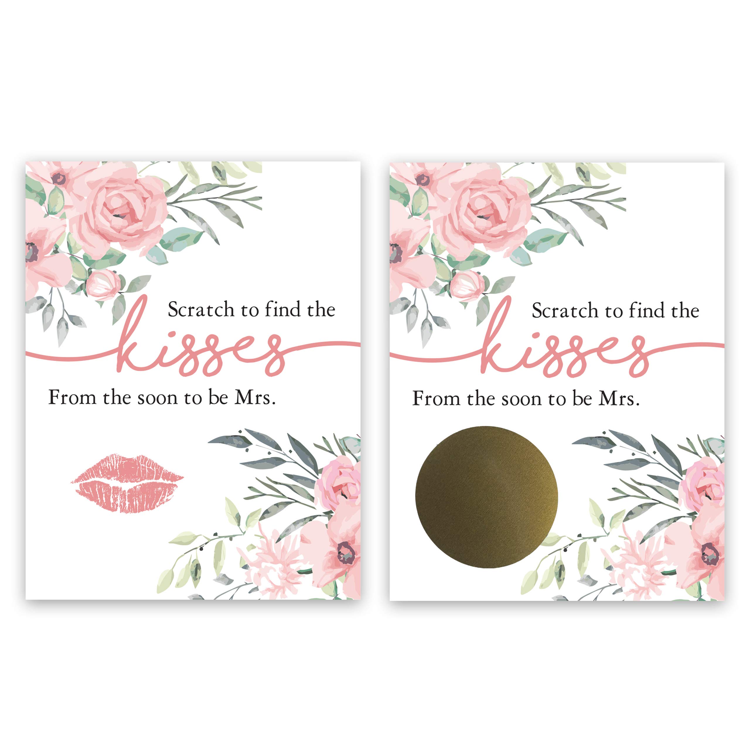 My Scratch Offs Bridal Shower Cards - 26 Pack Pink Floral Wedding Party Games for Bachelorette, Icebreaker & Raffle Activities | Fun Guest Games for Bridal Showers & Wedding Events
