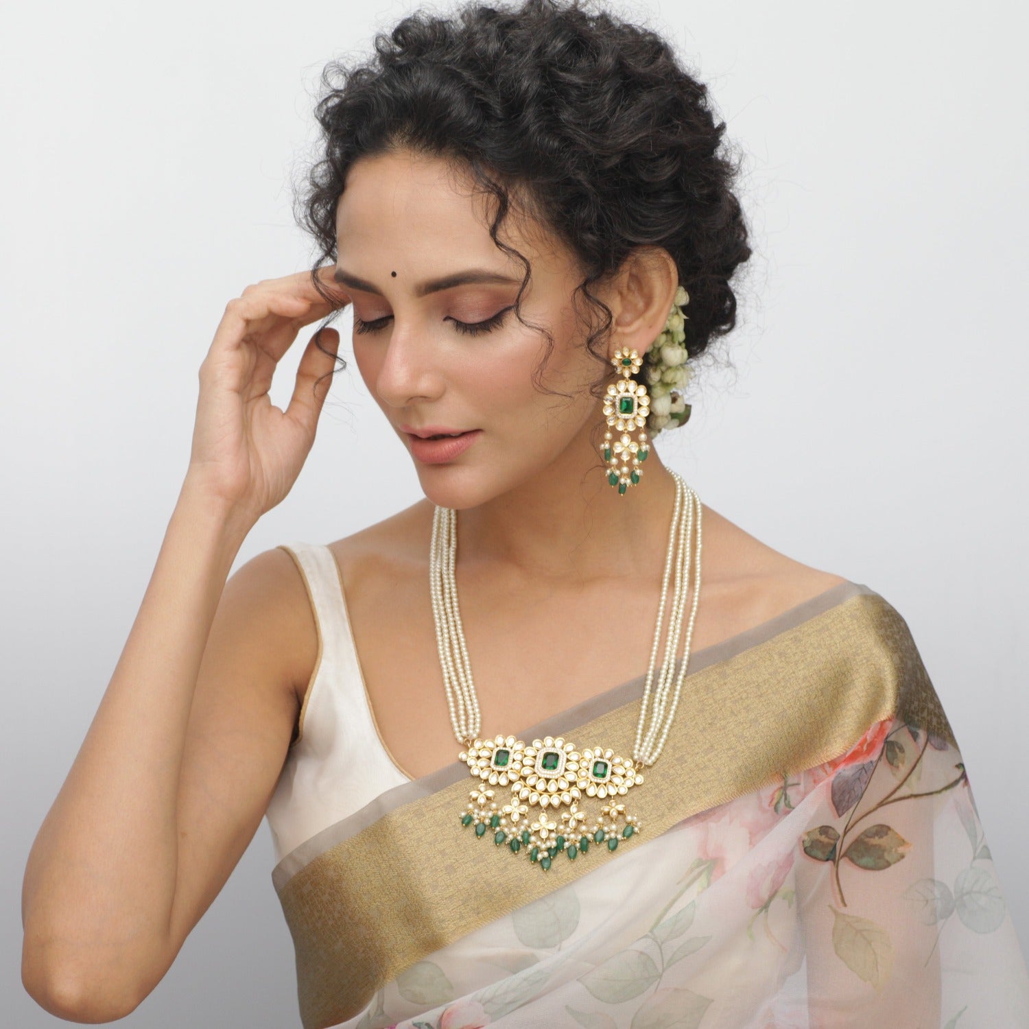 Anjana Kundan Necklace Set | Traditional Indian Bridal Jewelry | Handcrafted Kundan Necklace for Weddings, Parties & Festive Occasions
