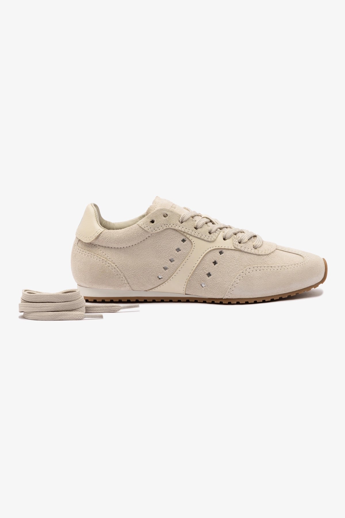 Stella Sneakers for Women - Mushroom Grey Suede & Ivory Leather Casual Shoes | Comfortable Walking Shoes for Everyday Wear, Work & Travel