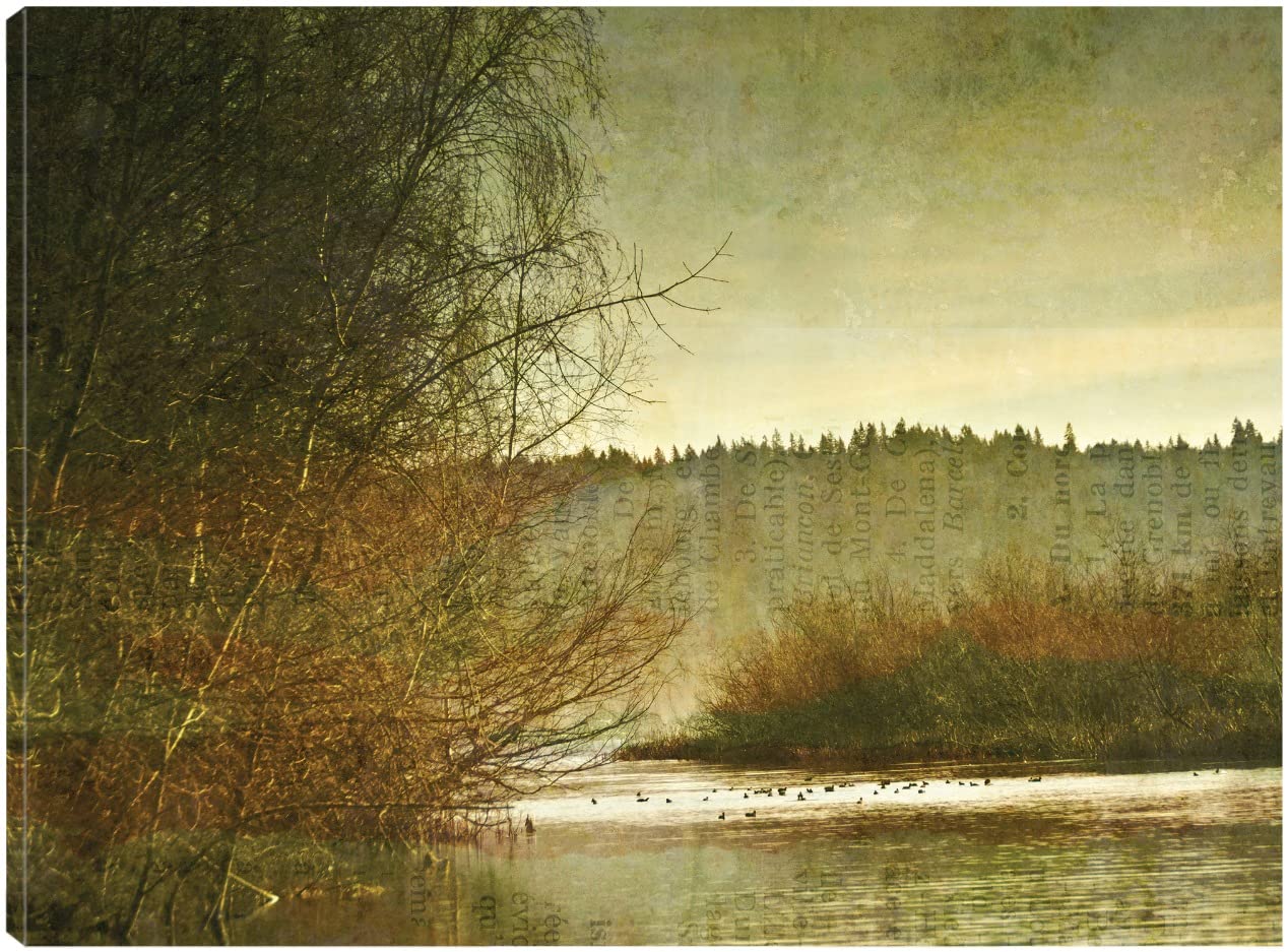 Marymoor Moment Canvas Print by Artist Liz Ruest - Premium Fine Art Wall Decor for Living Room, Bedroom, Office & More - Ready to Hang 43x32 Inches - Perfect for Home, Office & Commercial Spaces