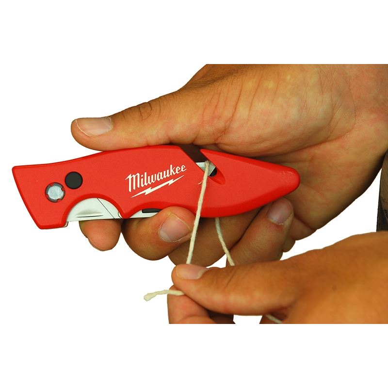 48 22 1901 FASTBACK Utility Knife - Heavy Duty Retractable Razor Knife with 5 Blades - Perfect for Construction, Crafting, and DIY Projects