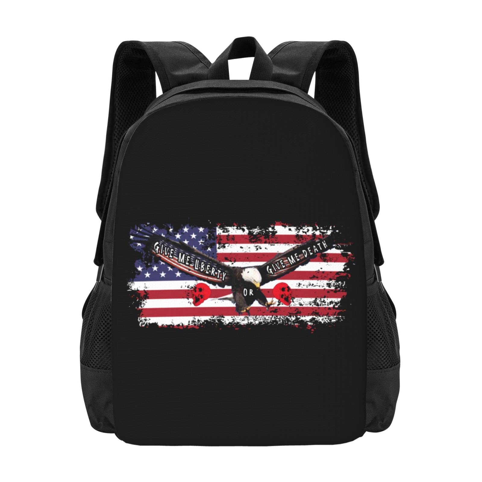 Liberty or Death Classic Travel Backpack - Large Capacity Lightweight Laptop Backpack for College, Adjustable Shoulder Straps Daypack | Perfect for School, Work Commute & Weekend Getaways