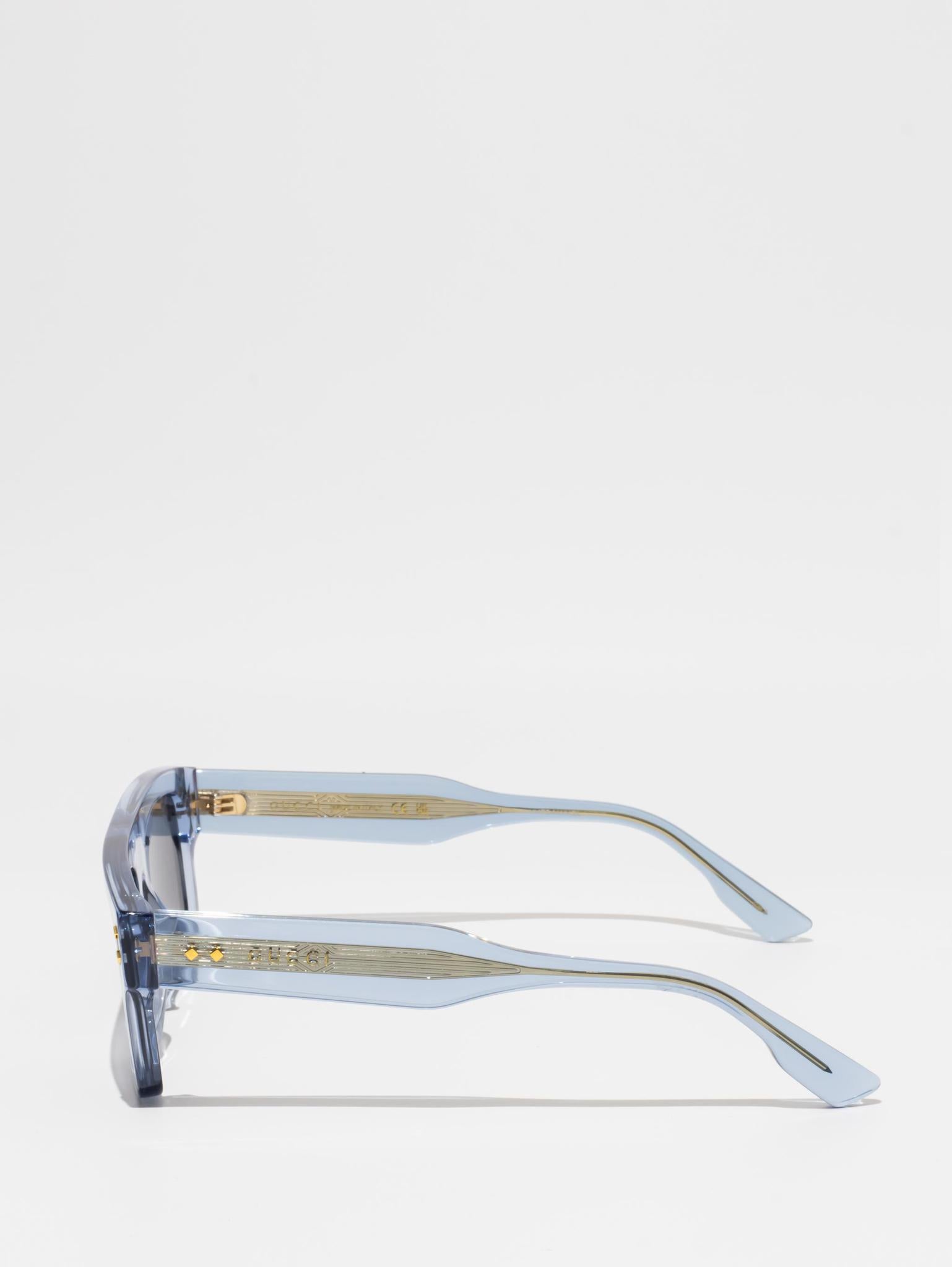 GUCCI GG1085S 004 Blue Sunglasses for Women - UV Protection & Polarized Lenses - Perfect for Beach, Driving & Outdoor Activities