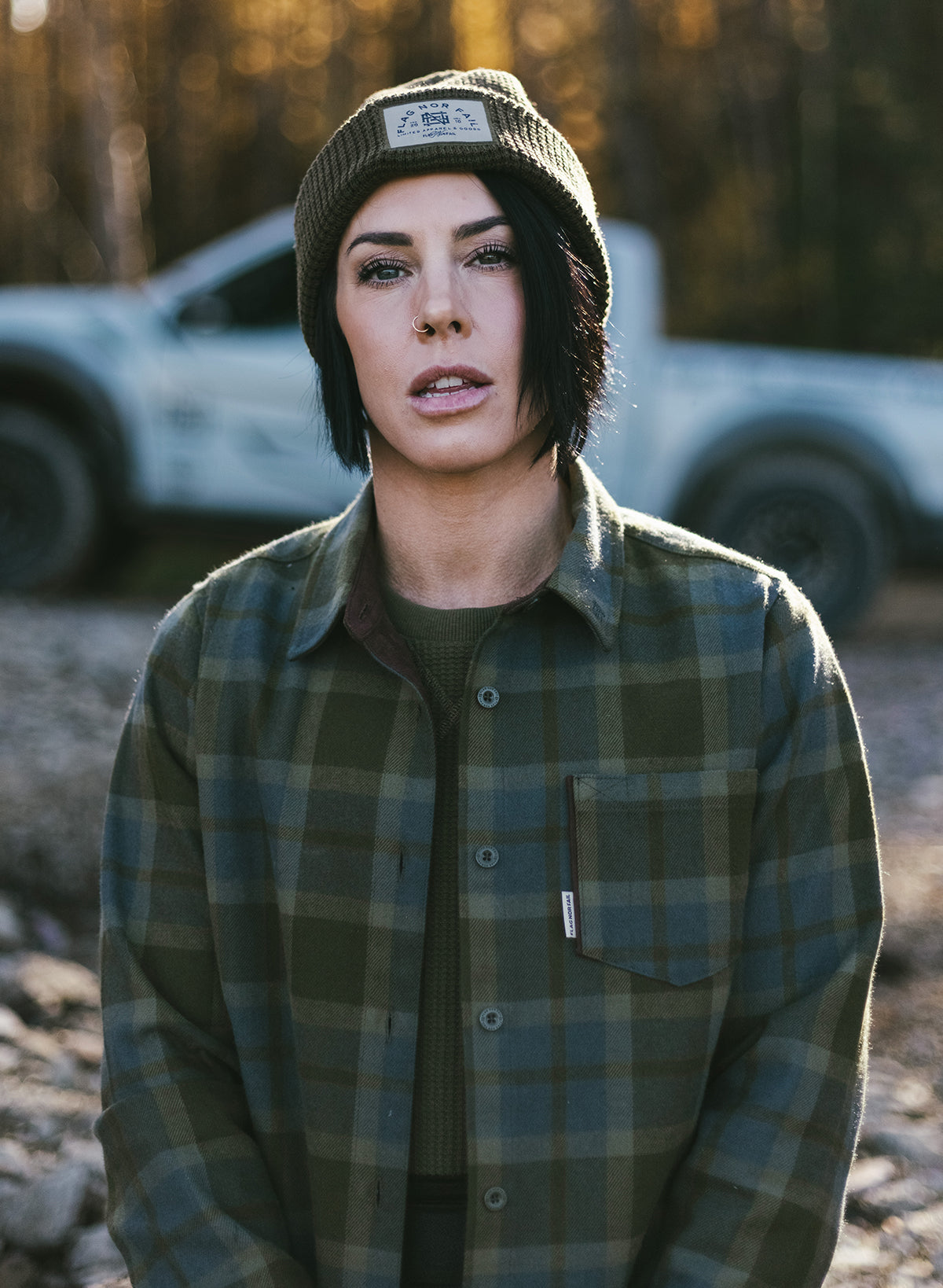 Women's Forever Flannel Shirt - Soft & Cozy Olive Plaid Button-Up for Fall & Winter | Perfect for Casual Outfits, Layering & Outdoor Adventures