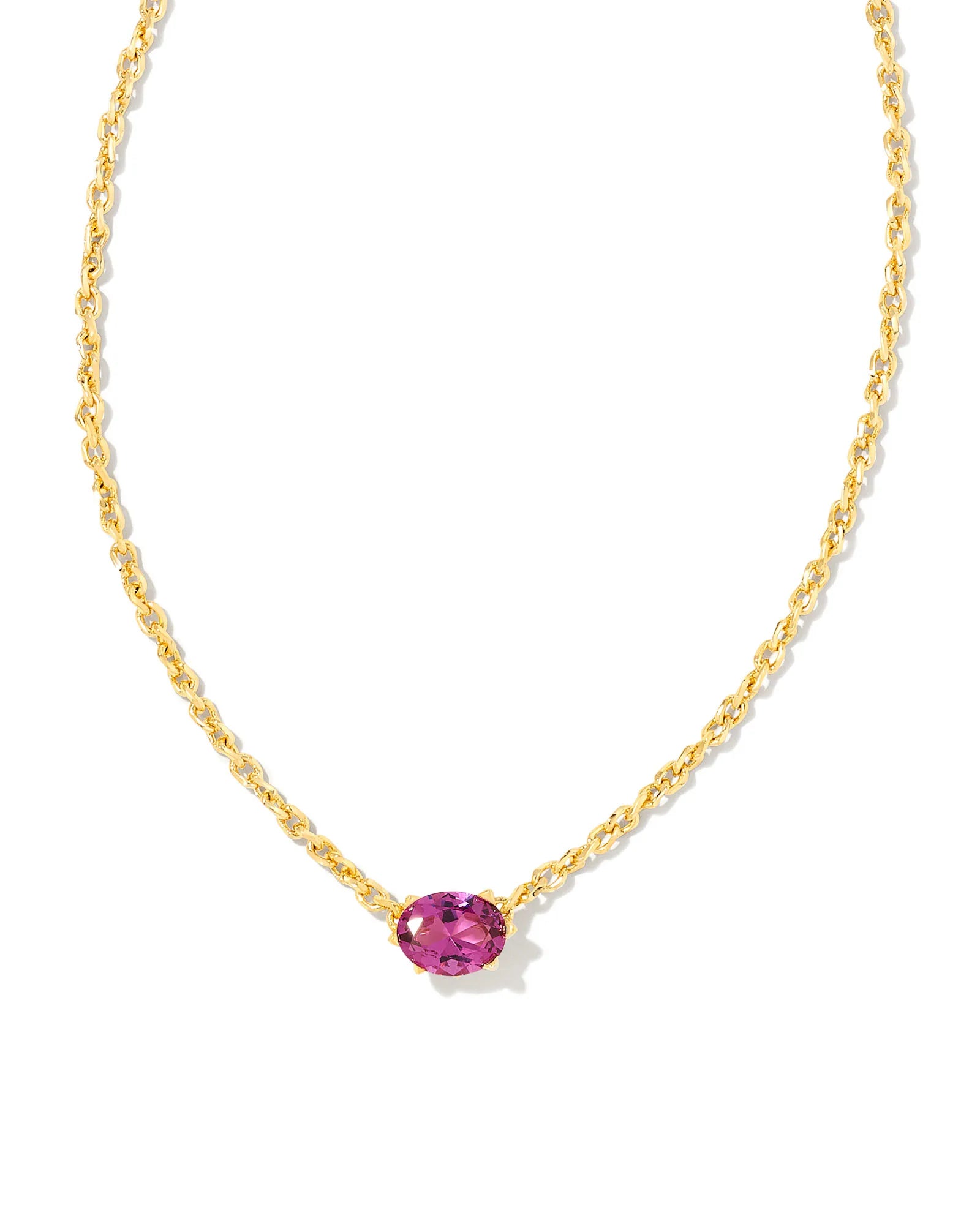 Elegant Cailin Gold Pendant Necklace with Purple Crystal | Perfect for Women's Jewelry Gifts, Parties & Special Occasions