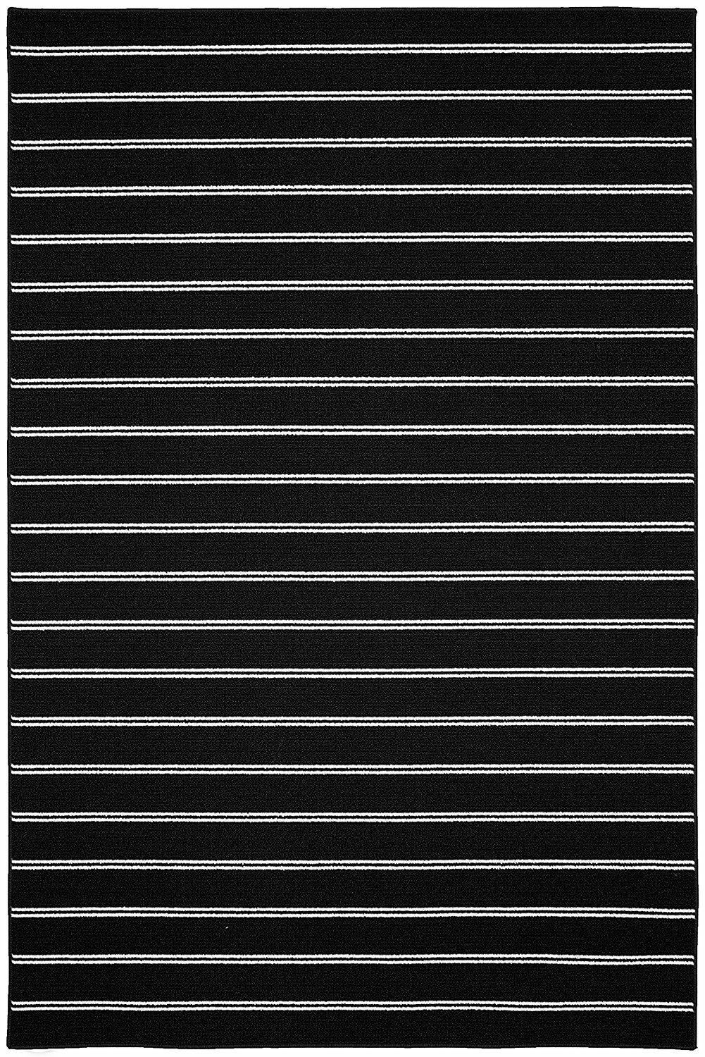 Garland Rug Avery 5x7.5 ft Black Area Rug - Soft & Durable for Living Room, Bedroom, or Office Decor