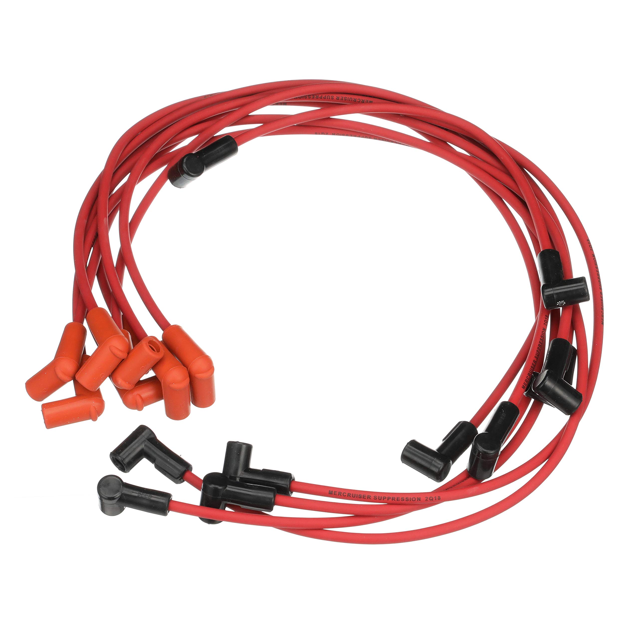 Quicksilver 816608Q81 Red High-Performance Spark Plug Wire Kit - Compatible with Marine & Automotive Engines - Ideal for Boats, Jet Skis, and Performance Cars