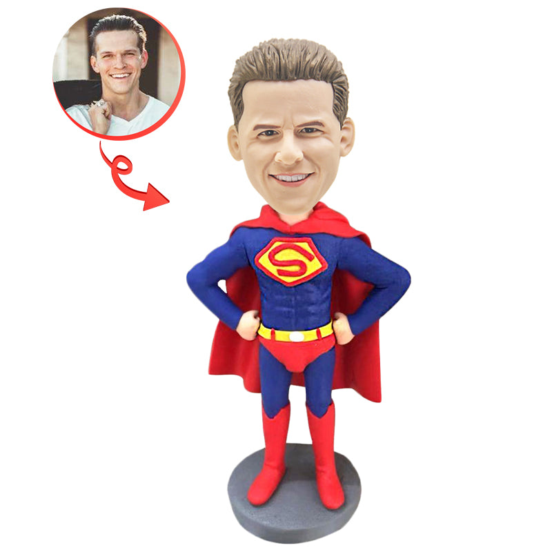 Custom Superman Bobblehead Figurine - Personalized Gift for Dad | Birthday, Father's Day, Office Desk Decor