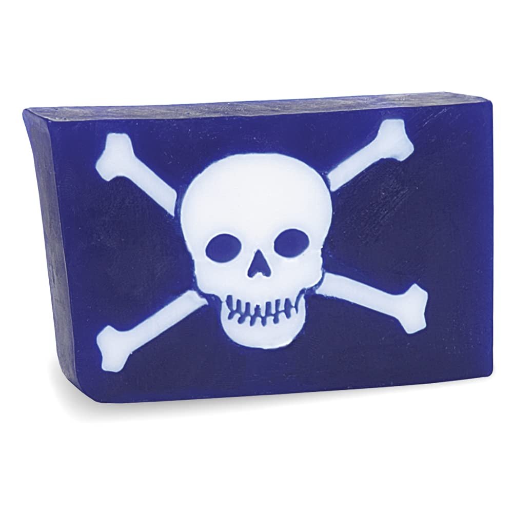 Primal Elements Handmade Vegetable Glycerin Soap - Skull & Bones Design in Pink | Natural Moisturizing Bar Soap for Dry Skin, Gifts for Men & Women, Gothic Bathroom Decor