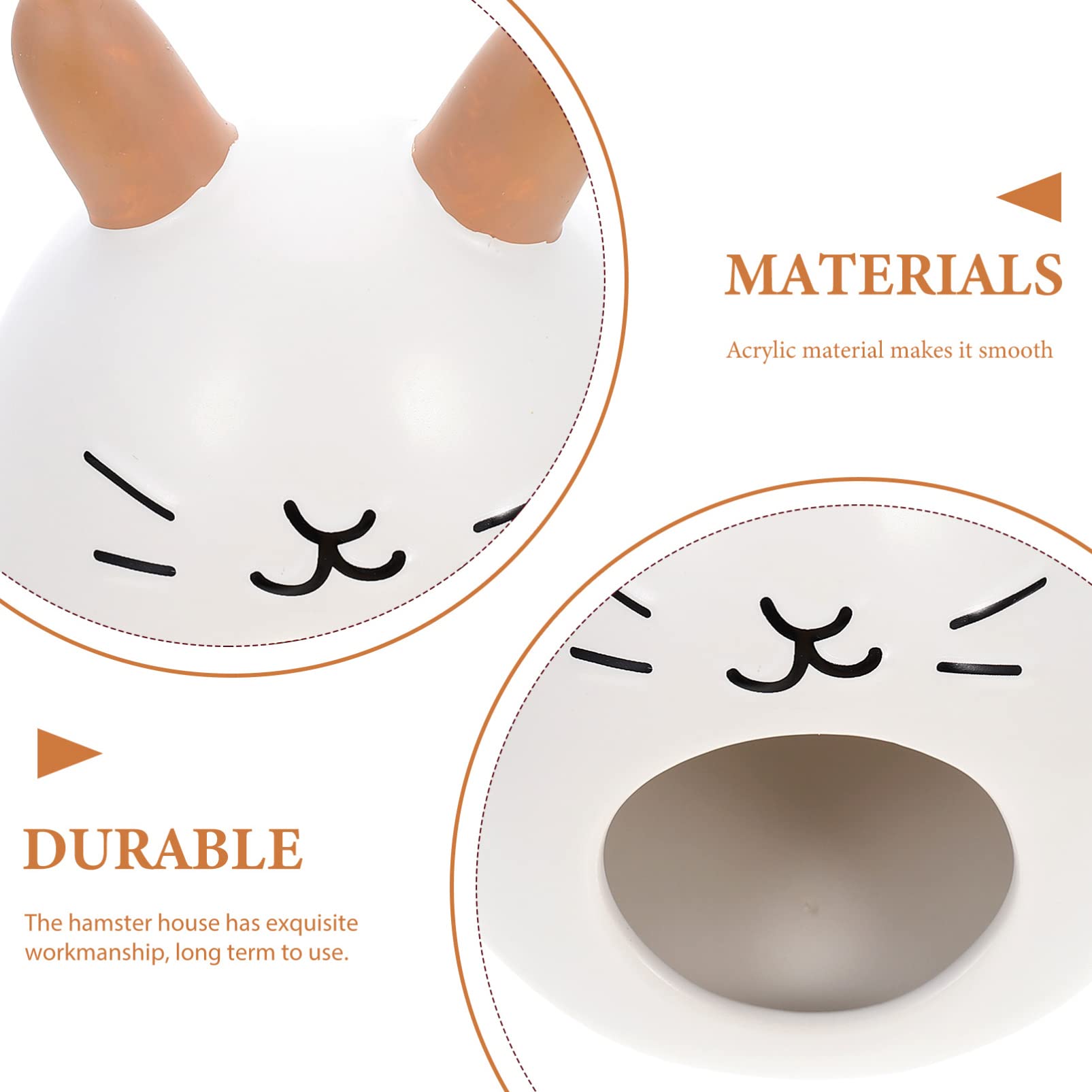 Ceramic Hamster House - Cooling Nest for Hamsters, Guinea Pigs & Small Pets - Breathable Summer Hideout for Small Animals - Perfect for Cages, Habitats & Pet Play Areas