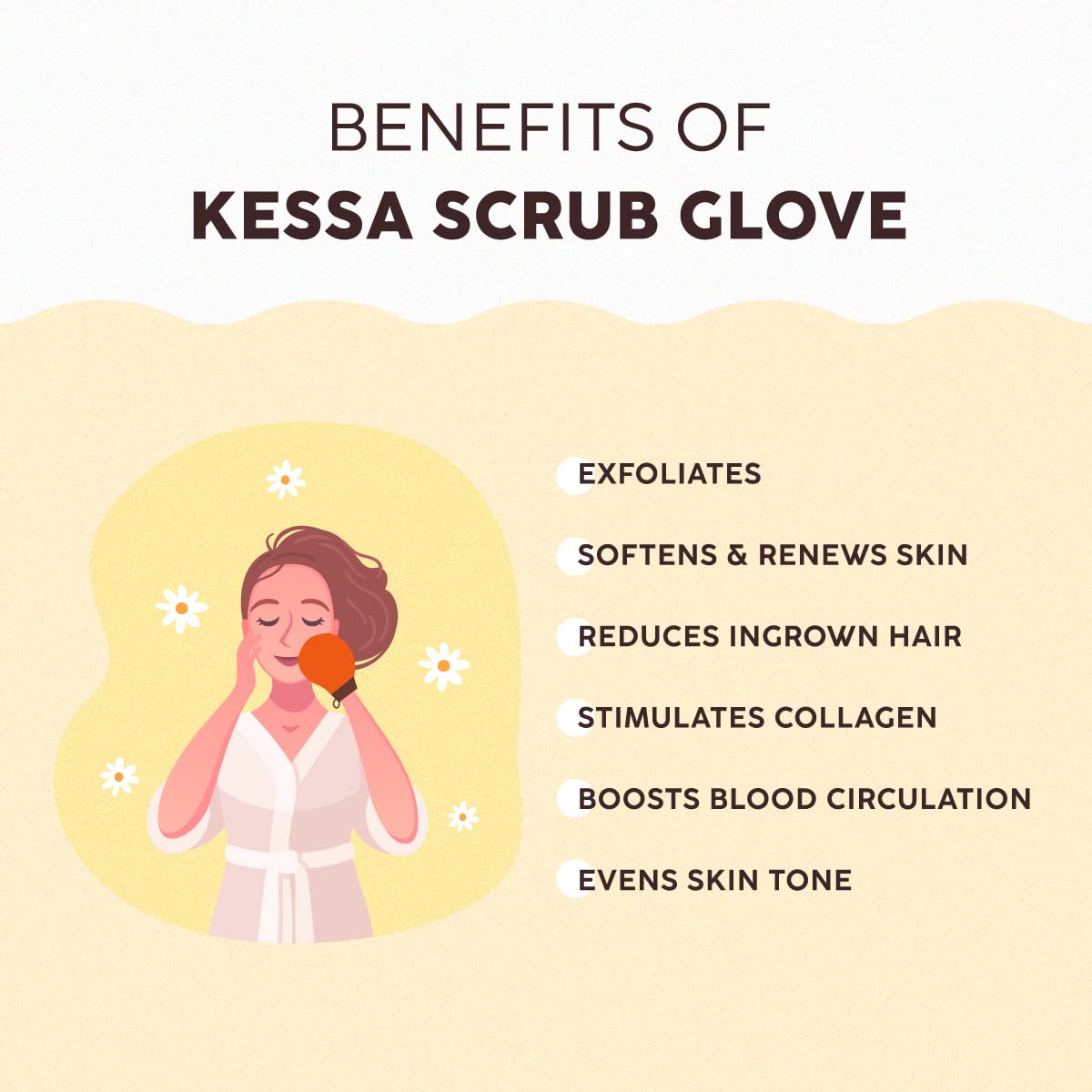 Moroccan Exfoliating Gloves for Dead Skin & Tan Removal - Kessa Hammam Body Scrub Mitt for Deep Cleansing & Smooth Skin (Black, 1 Pair) - Perfect for Spa, Self-Care & Post-Workout Skincare Routine