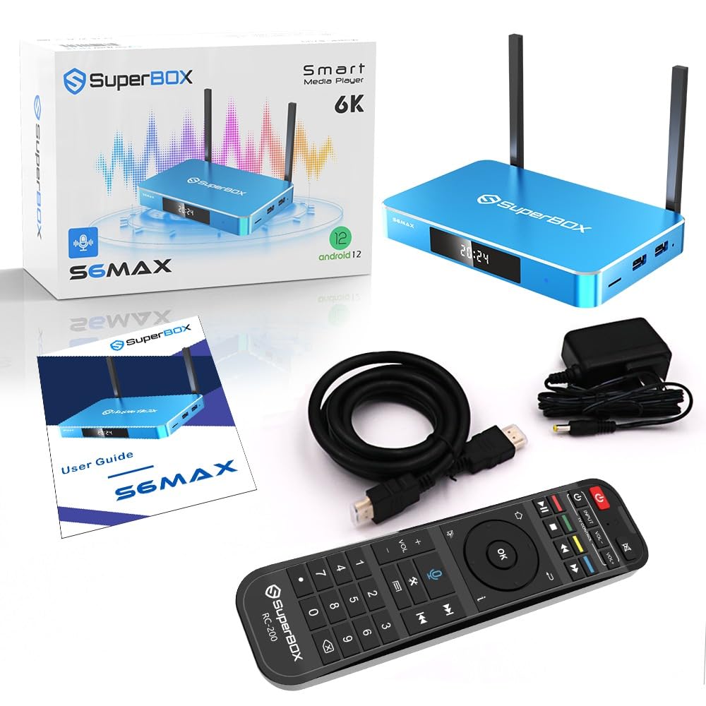 2025 Version 6K HDR Streaming Media Player - Watch Movies, TV Shows & Sports with Voice Remote | Perfect for Home Theater & Entertainment Systems