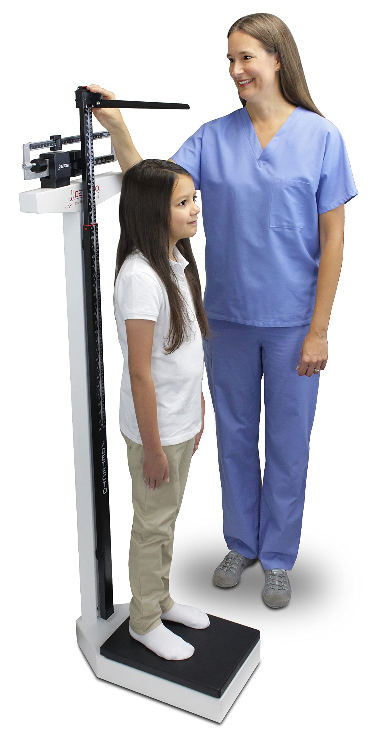 DETECTO 439 Mechanical Physician Beam Scale with Height Rod - Accurate Weight and Height Measurement for Doctors, Clinics, and Home Health Monitoring