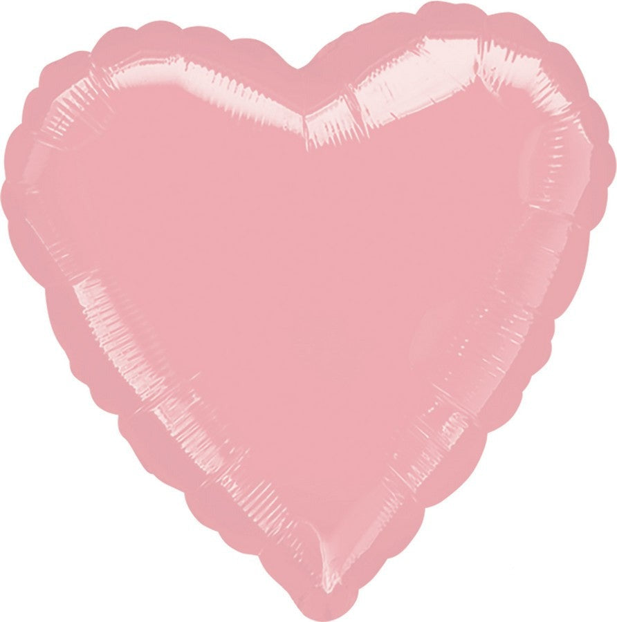 45cm Standard Heart HX Metallic Pearl Pastel Pink Balloon for Birthday Party Decorations, Wedding Decor, Baby Shower & Special Events