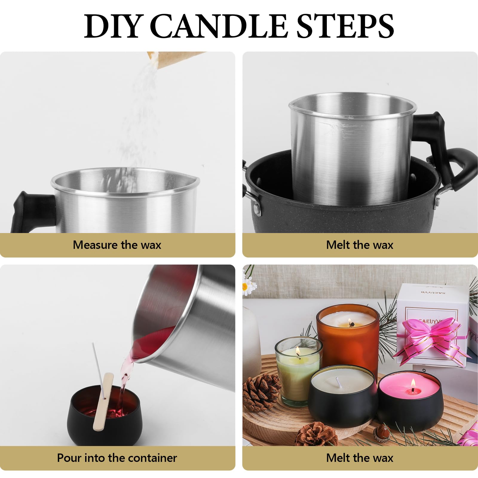 Premium 10LB 100% Pure Natural Soy Wax for Candle Making - No Additives, Vegan & Eco-Friendly Candle Wax - Perfect for DIY Candles, Wax Melts, and Home Fragrance Projects
