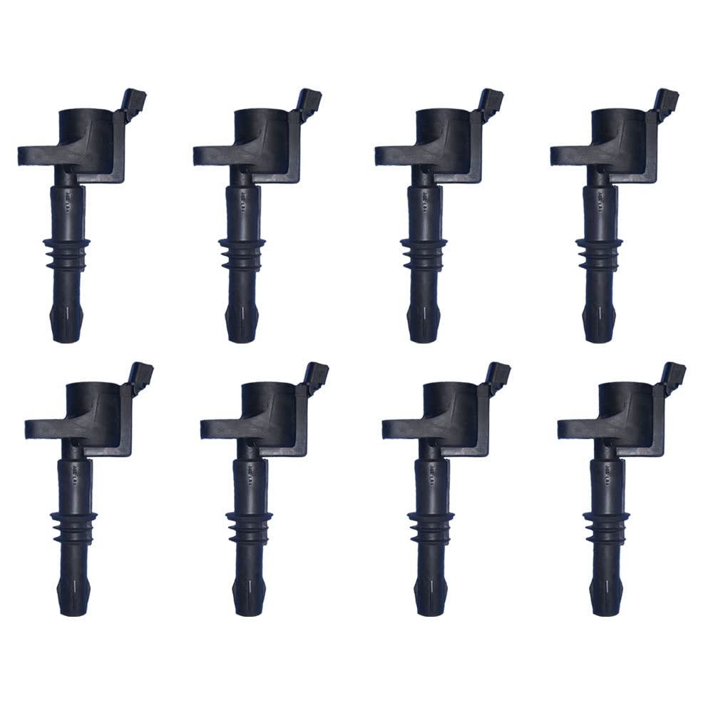 AD Auto Parts Ignition Coil Pack - 8 7805-1154 Ignition Coils + 8 OEM Spark Plugs for Ford F150 F250 F350 Expedition Lincoln Navigator - Perfect for Engine Performance & Smooth Driving
