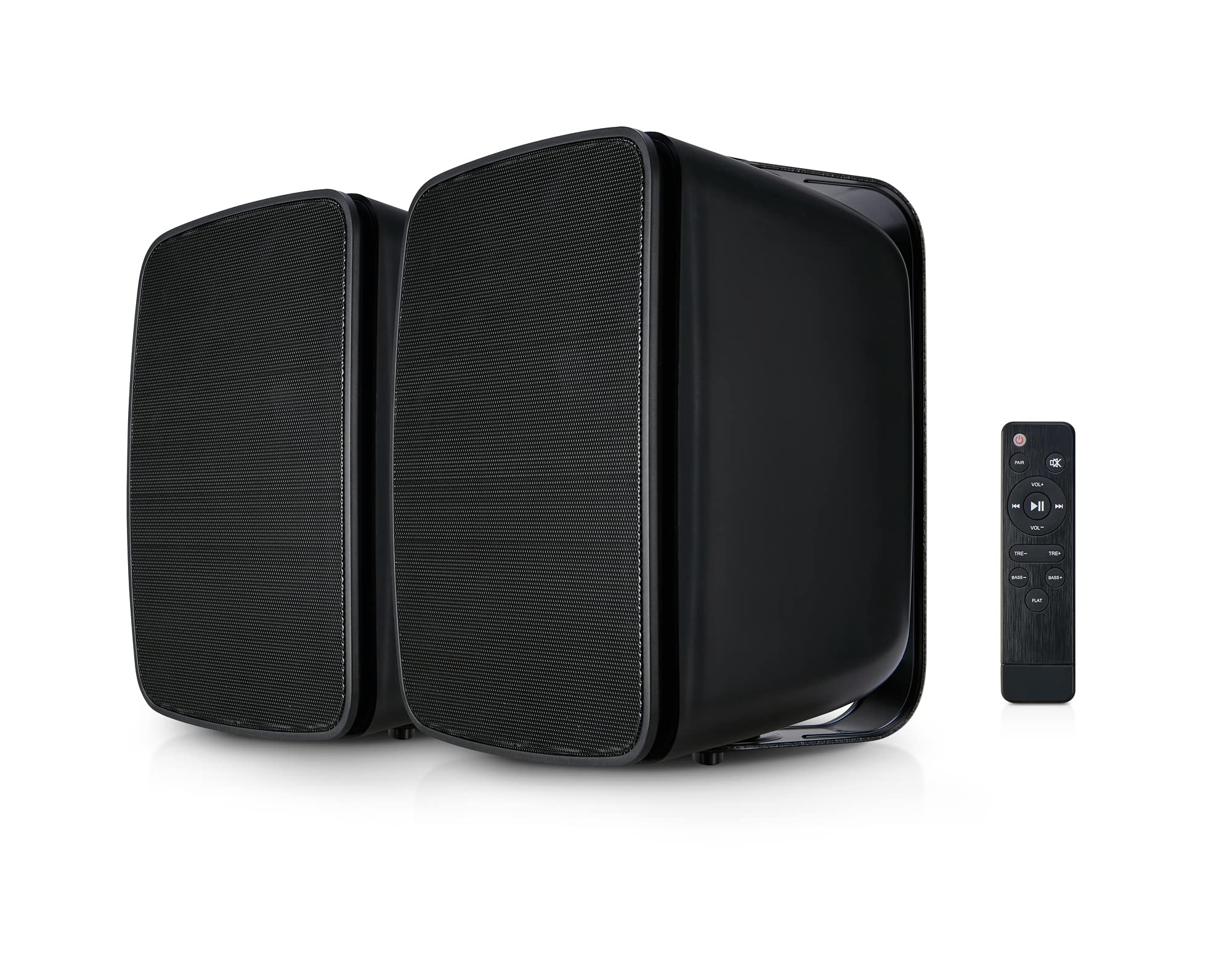 SPS-1000-BK Dual Bluetooth Speaker Pair - Wireless Indoor & Outdoor Loudspeakers with Premium Sound - Perfect for Parties, Backyard, Poolside & Home Theater (Black)