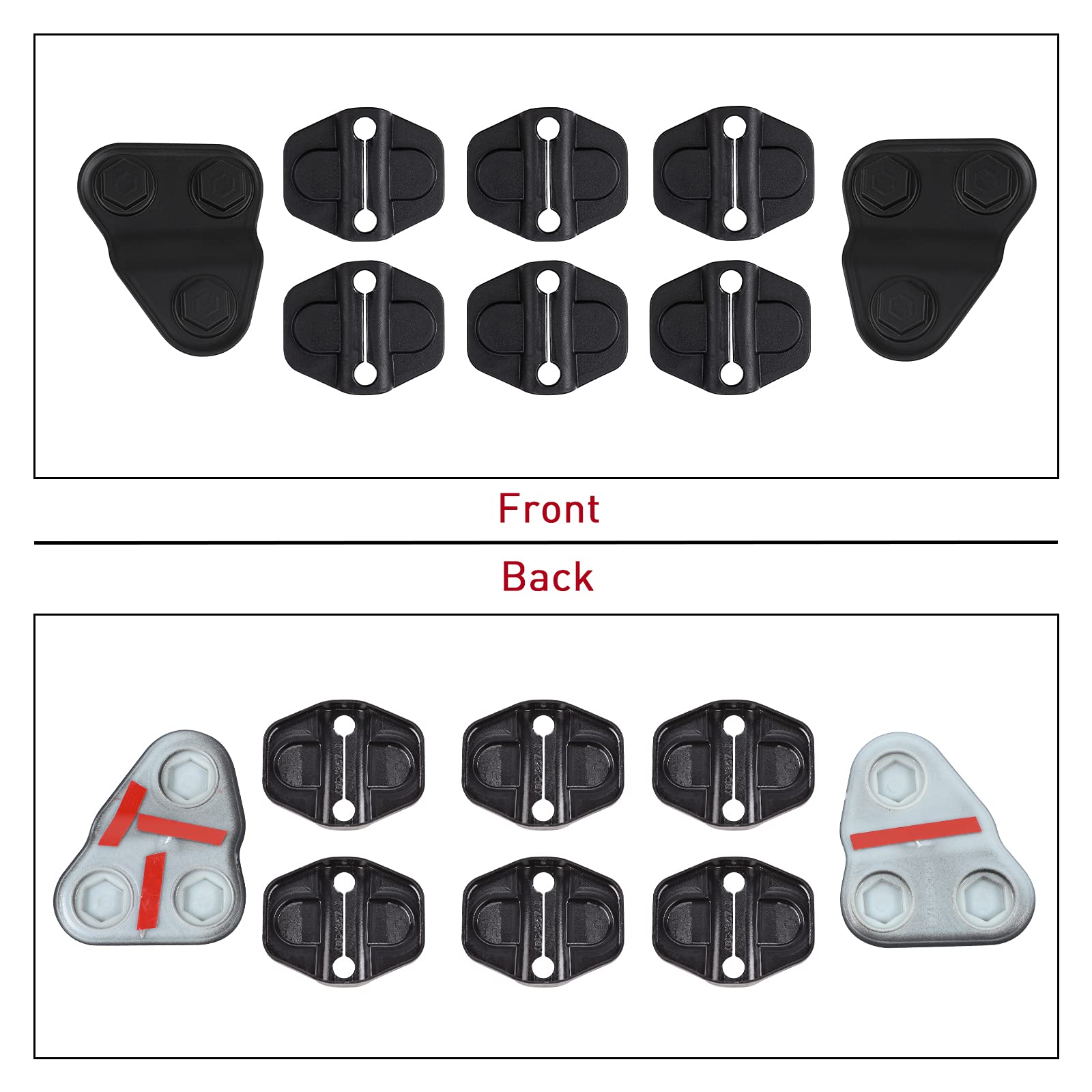 6PCS Door Lock Cover & 2PCS Door Screw Cover Trim Accessories for 2018-2023 Jeep Wrangler JL & Unlimited, 2020-2023 Jeep Gladiator JT (Black) - Interior Protection & Style Upgrade for Off-Road Adventures