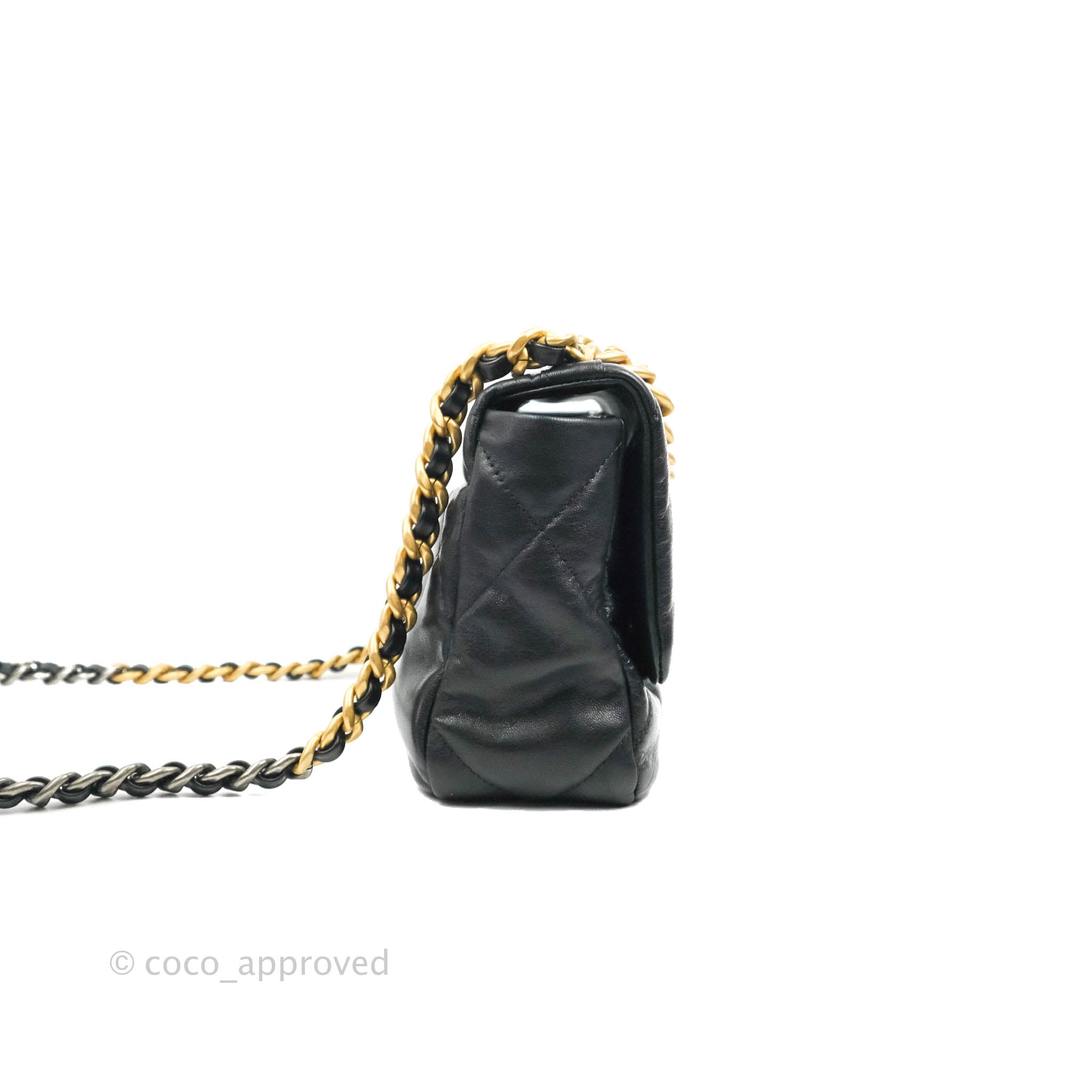 Chanel 19 Small Handbag in Black Goatskin Leather with Mixed Hardware - Luxury Crossbody Bag for Women, Perfect for Date Night & Evening Events