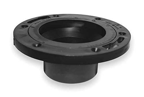 4 x 3 Inch Adjustable Closet Flange with Spigot - Heavy Duty PVC Toilet Drain Pipe Connector for Bathroom Plumbing Repairs and Installations - Perfect for Home Renovation and DIY Projects