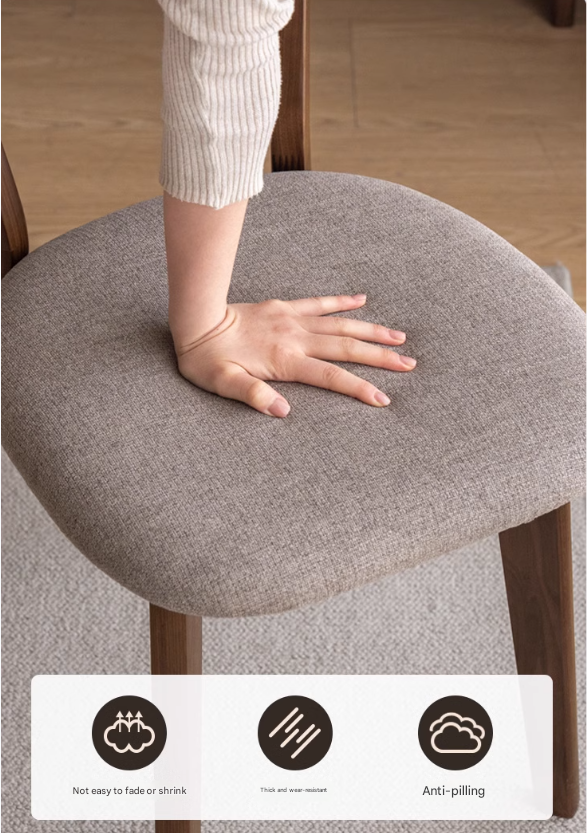 Solid Black Walnut Wood Dining Chairs with Soft Back - Elegant & Comfortable Seating for Home, Restaurant, and Office Use