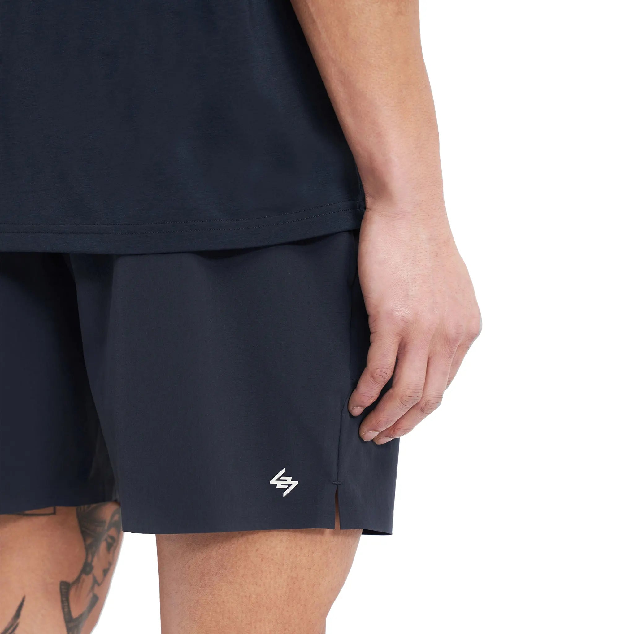 Represent 247 Fused Navy Blue Athletic Shorts for Men - Comfortable Gym Workout Running & Casual Wear