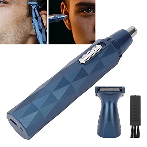 Premium Nose & Ear Hair Trimmer - Detachable, Easy Clean Matte Blue Clipper for Men's Grooming | Perfect for Travel, Home & Personal Care