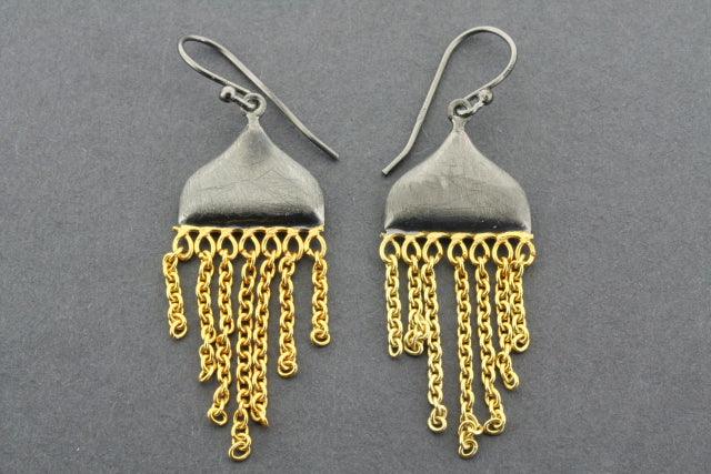 Beja Gold Plated Oxidized Earrings for Women - Elegant Boho Jewelry for Party, Wedding & Everyday Wear