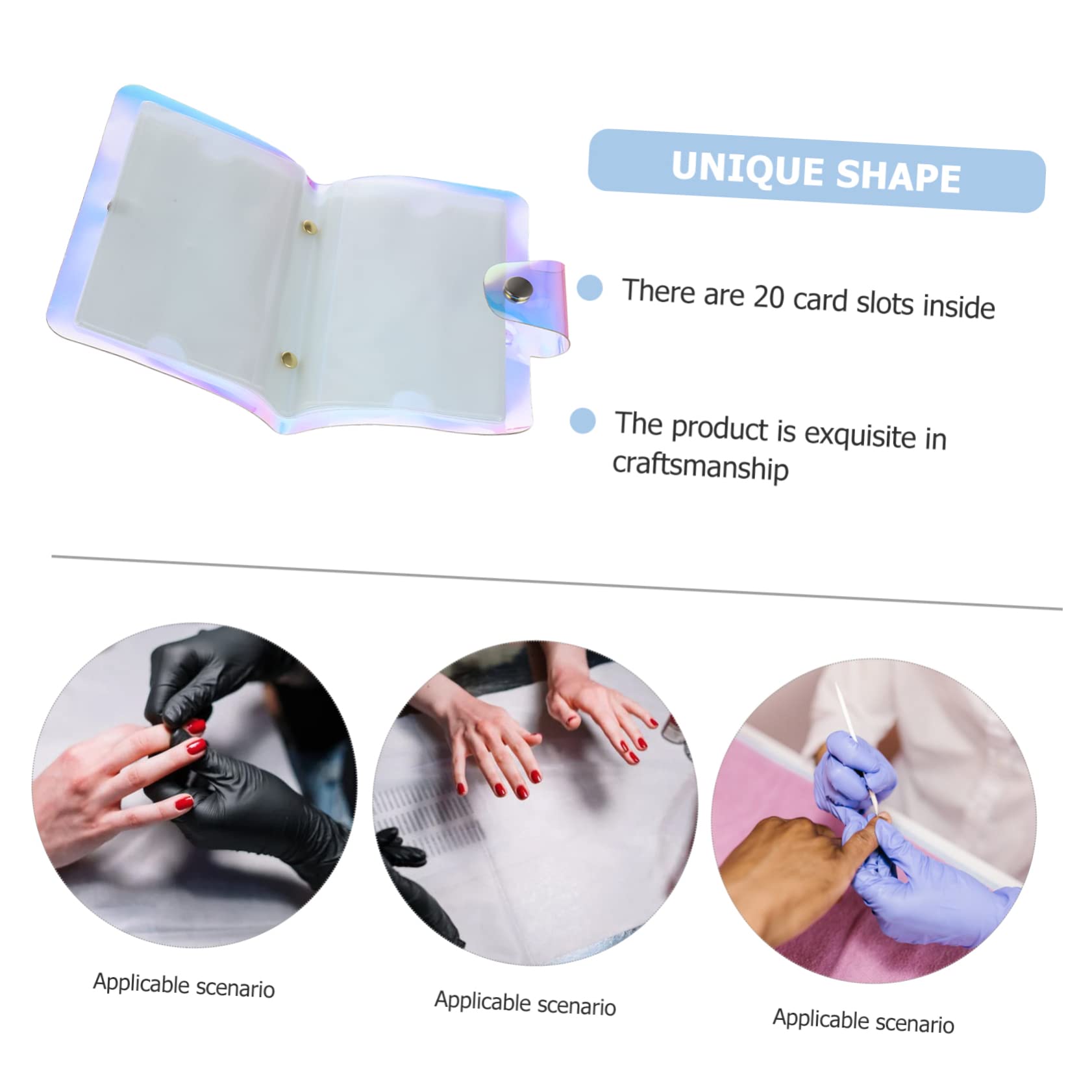 Minkissy 3-Piece Nail Stencil Card Holder Set - Nail Plate Case, Manicure Template Organizer & Nail Art Storage Bag with Slots for Business or Home Salon Use - Perfect for Nail Art Printing, Pet Stamp Storage & Travel Organization